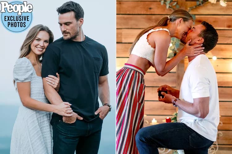 Bachelorette Alum Hannah Brown celebrates her engagement at BOLT FARM Treehouse with fiancé Adam Woolard