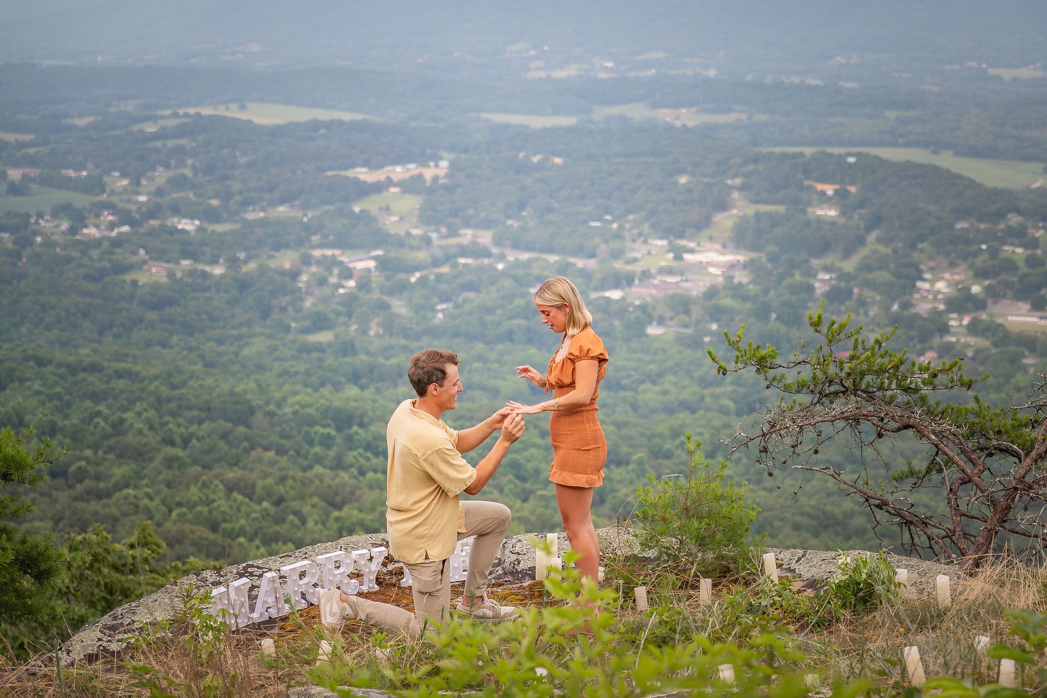 A winter engagement on the mountaintop
